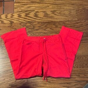 Bright Red Greys Anatomy Scrub Pants